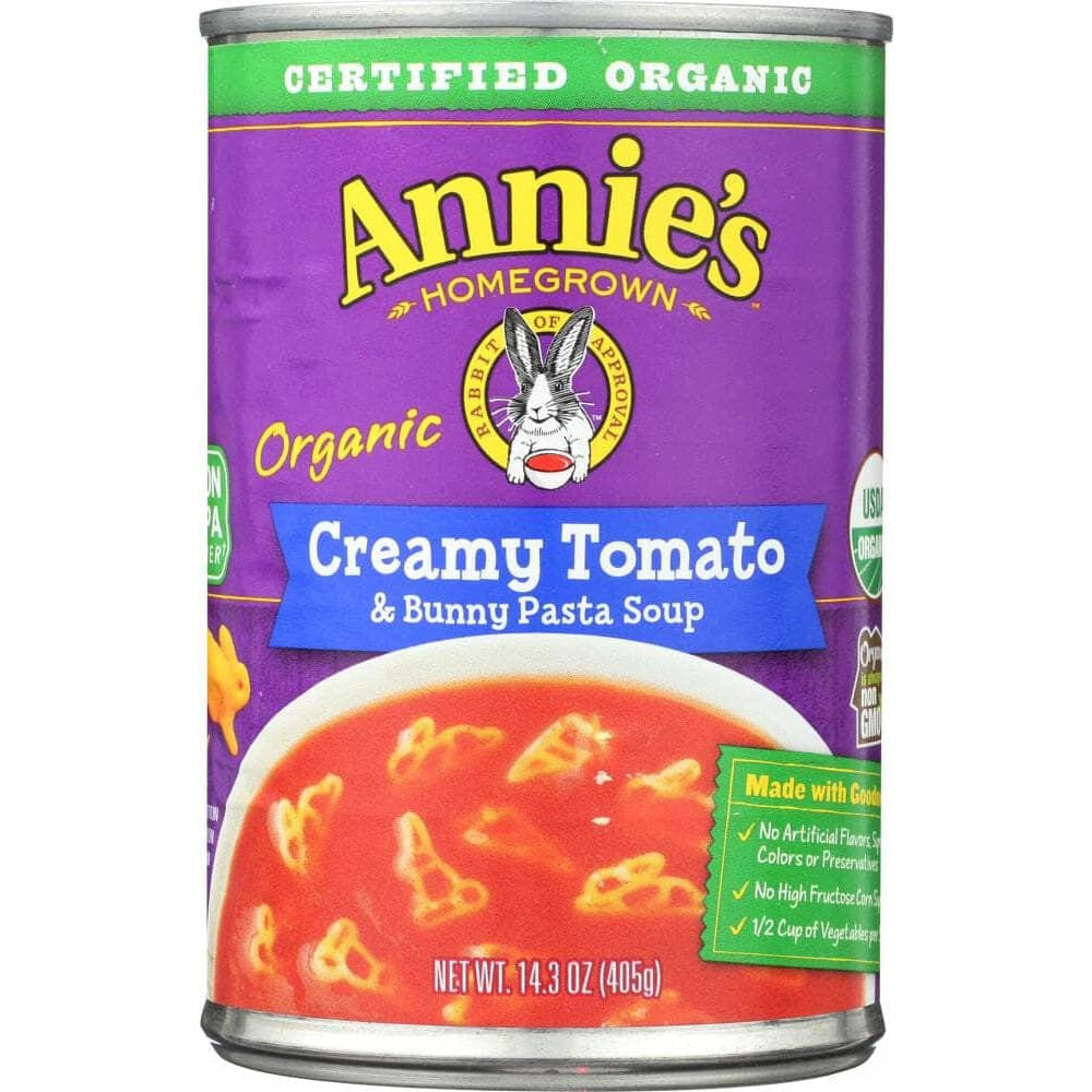 Annies Annies Homegrown Soup Creamy Tomato Bunny Pasta, 14 oz