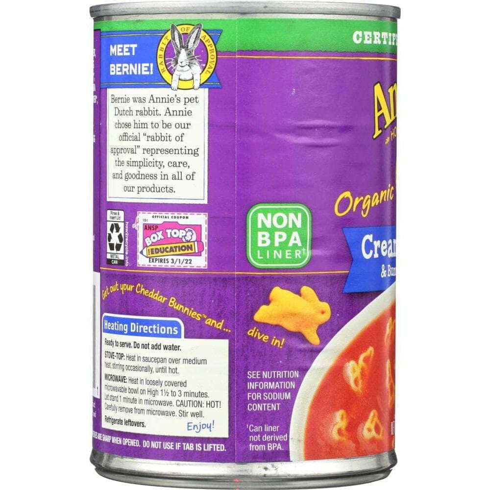Annies Annies Homegrown Soup Creamy Tomato Bunny Pasta, 14 oz