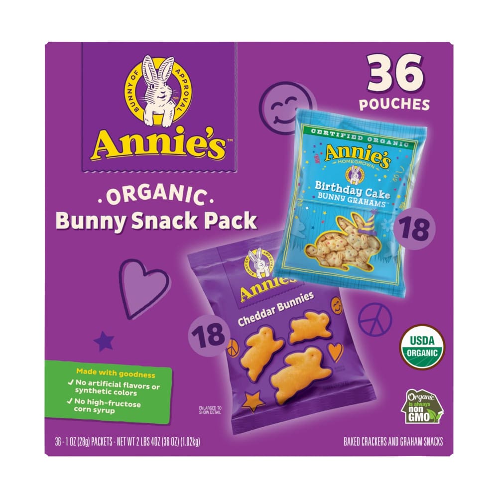 Annie’s Organic Bunny Snack Pack 36 pk. - Annie’s