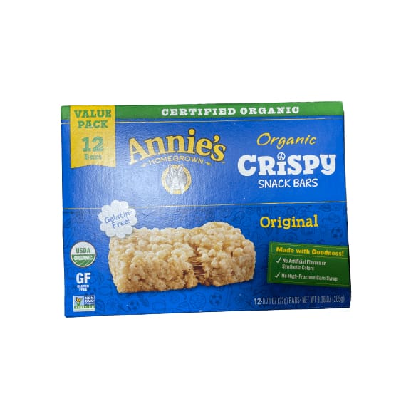 Annie's Annie's Organic Original Crispy Snack Bars, Gluten Free, 9.36 oz, 12 ct