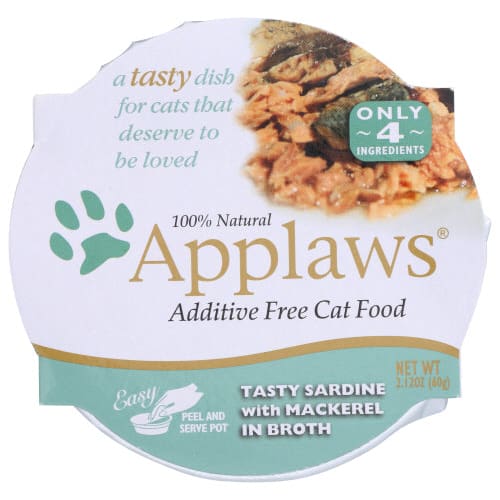 APPLAWS: Tasty Sardine With Mackerel in Broth 2.12 oz - Pet > Cat > Cat Food - APPLAWS