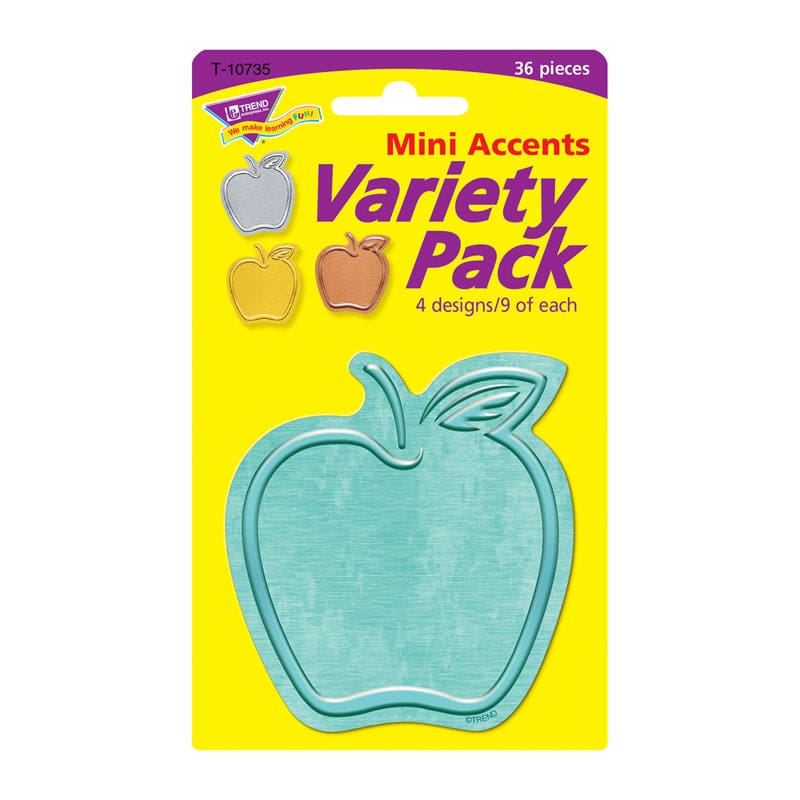 Apples Mini Accents Variety Pack I Heart Metal (Pack of 10) - Accents - Trend Enterprises Inc.