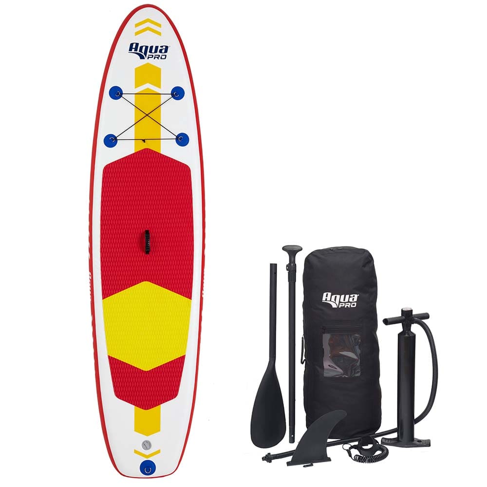 Aqua Leisure 10’ Inflatable Stand-Up Paddleboard Drop Stitch w/ Oversized Backpack f/ Board & Accessories - Watersports | Inflatable
