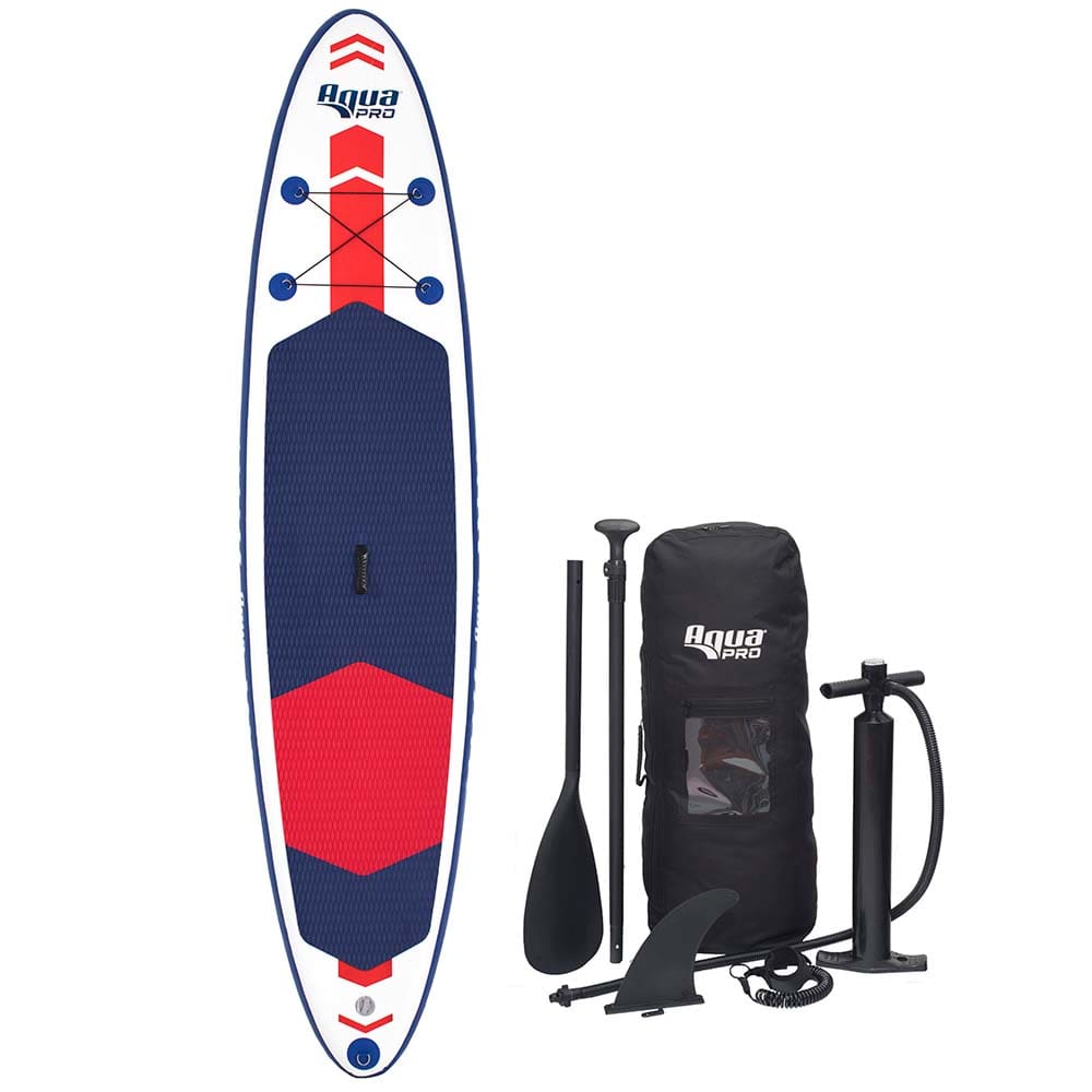 Aqua Leisure 11’ Inflatable Stand-Up Paddleboard Drop Stitch w/ Oversized Backpack f/ Board & Accessories - Watersports | Inflatable