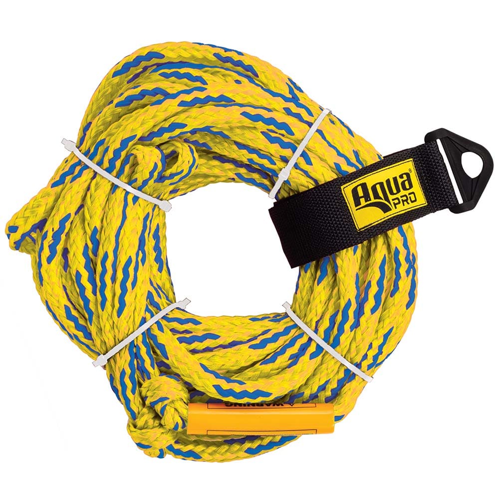 Aqua Leisure 4-Person Floating Tow Rope - 4,100lb Tensile - Yellow - Watersports | Towable Ropes - Aqua Leisure