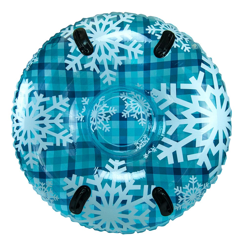 Aqua Leisure 43 Pipeline Sno™ Clear Top Racer Sno-Tube - Cool Blue Plaid - Outdoor | Winter Sports - Aqua Leisure