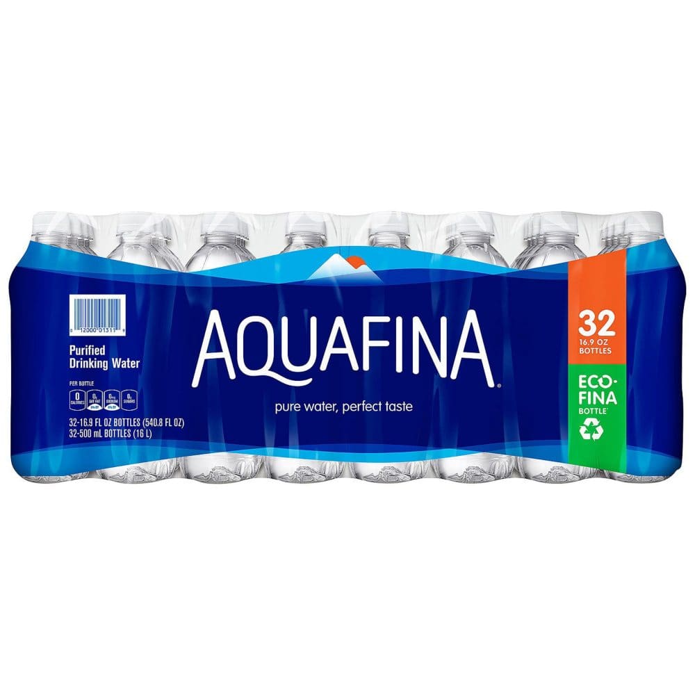 Aquafina Purified Drinking Water (16.9 oz. 32 pk.) - Bottled Water - Aquafina Purified