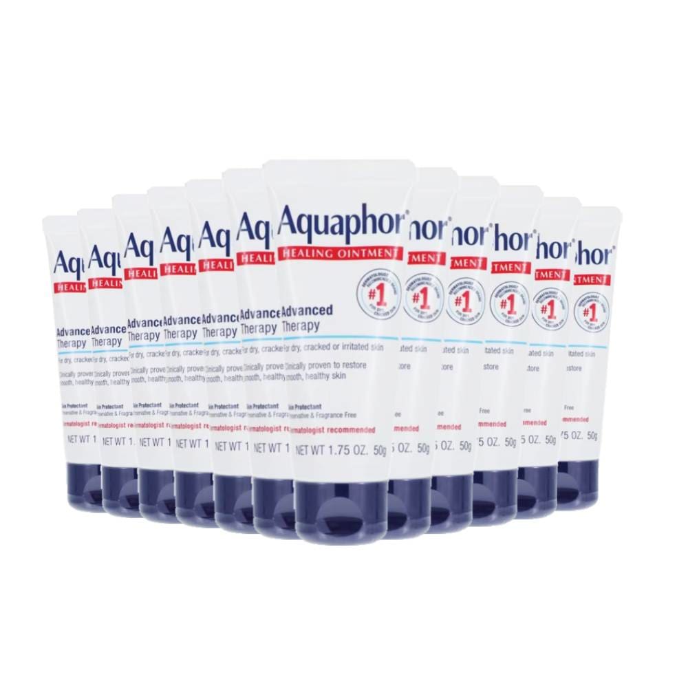 Aquaphor Healing Ointment Advanced Therapy for Dry and Cracked Skin - 1.75oz- 12 Pack - Diaper Cream & Oil - Aquaphor