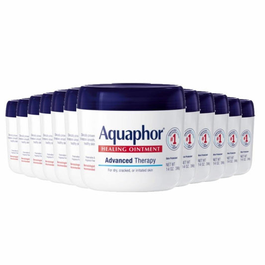 Aquaphor Healing Ointment Skin Protectant and Moisturizer for Dry and Cracked Skin - 14oz - 12 Pack - Diaper Cream & Oil - Aquaphor