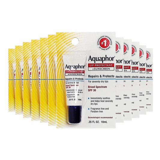 Aquaphor Lip Protectant Plus Sunscreen SPF 30 0.35 Oz- 12 Pack - Aquaphor