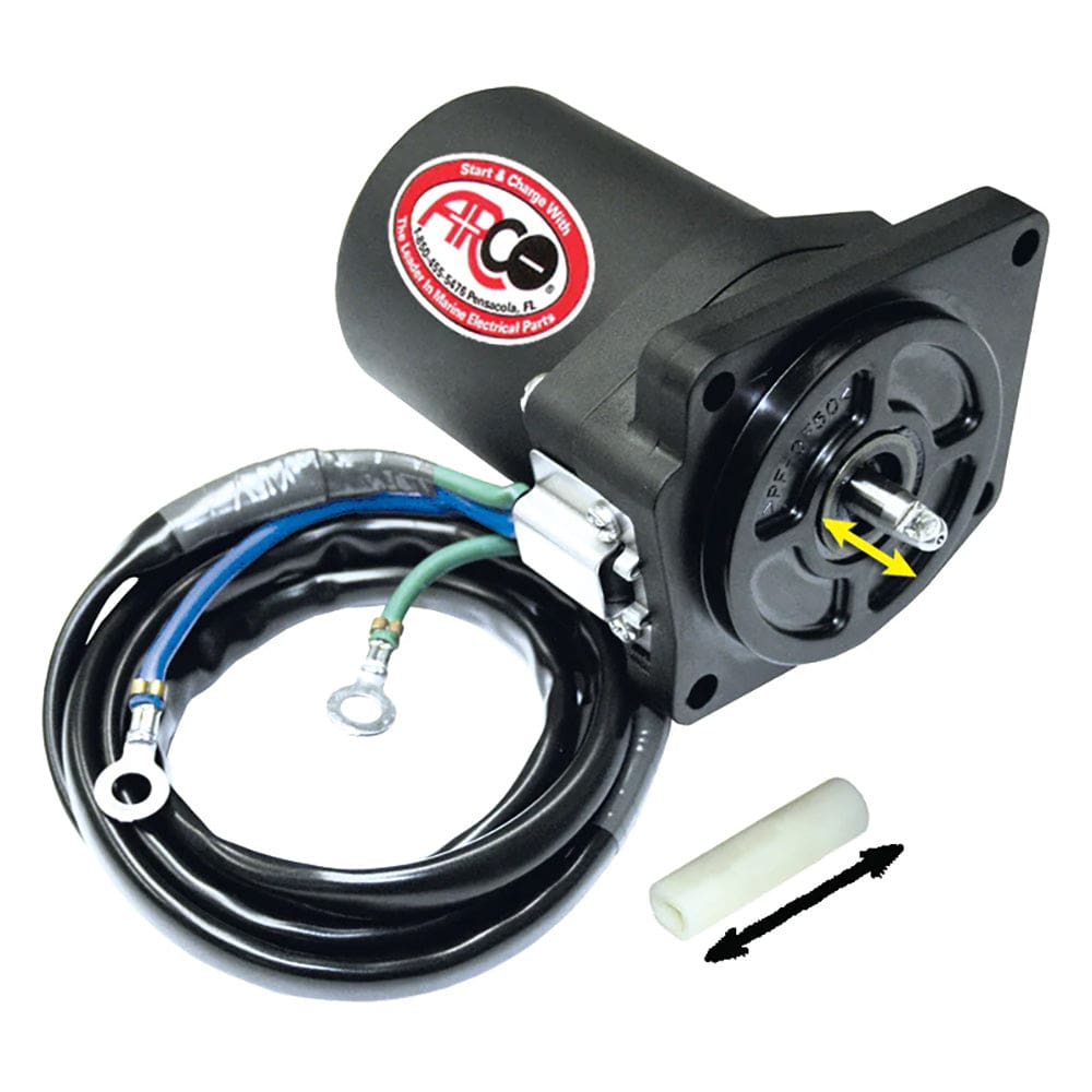 ARCO Marine Replacement Outboard Tilt Trim Motor - Yamaha-4 Bolt 5/ 8 Flat Blade Shaft - Boat Outfitting | Engine Controls - ARCO Marine