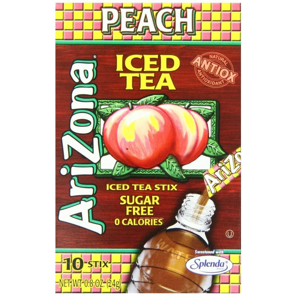 Arizona Arizona Sugar Free Peach Iced Tea 10 Stix, 0.8 oz