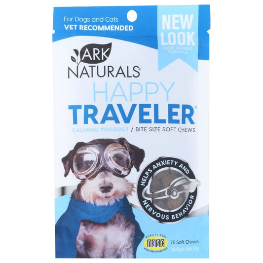 ARK NATURALS: Chew Soft Hppy Trvlr 75Pc 1.98 oz (Pack of 3) - Pet > Pet Vitamins & Supplements - ARK NATURALS