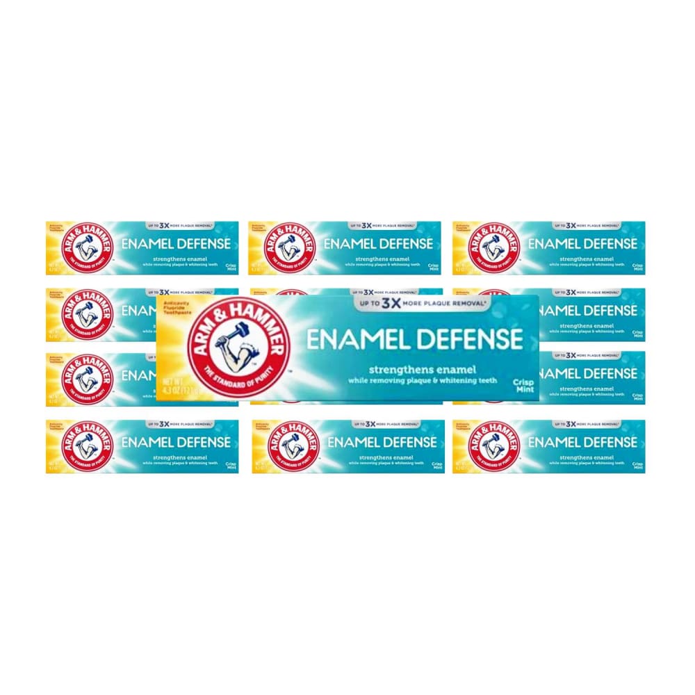 ARM & HAMMER Enamel Defense Toothpaste- Truly Radiant Bright & Strong Toothpaste 4.3oz - 12 Pack - Toothpaste - Arm & Hammer
