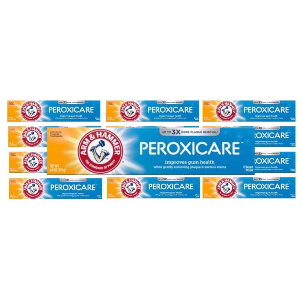 Arm & Hammer Peroxicare Tartar Control Toothpaste Baking Soda & Peroxide Fresh Mint 6 Oz 12 Pack - Toothpaste - Arm & Hammer