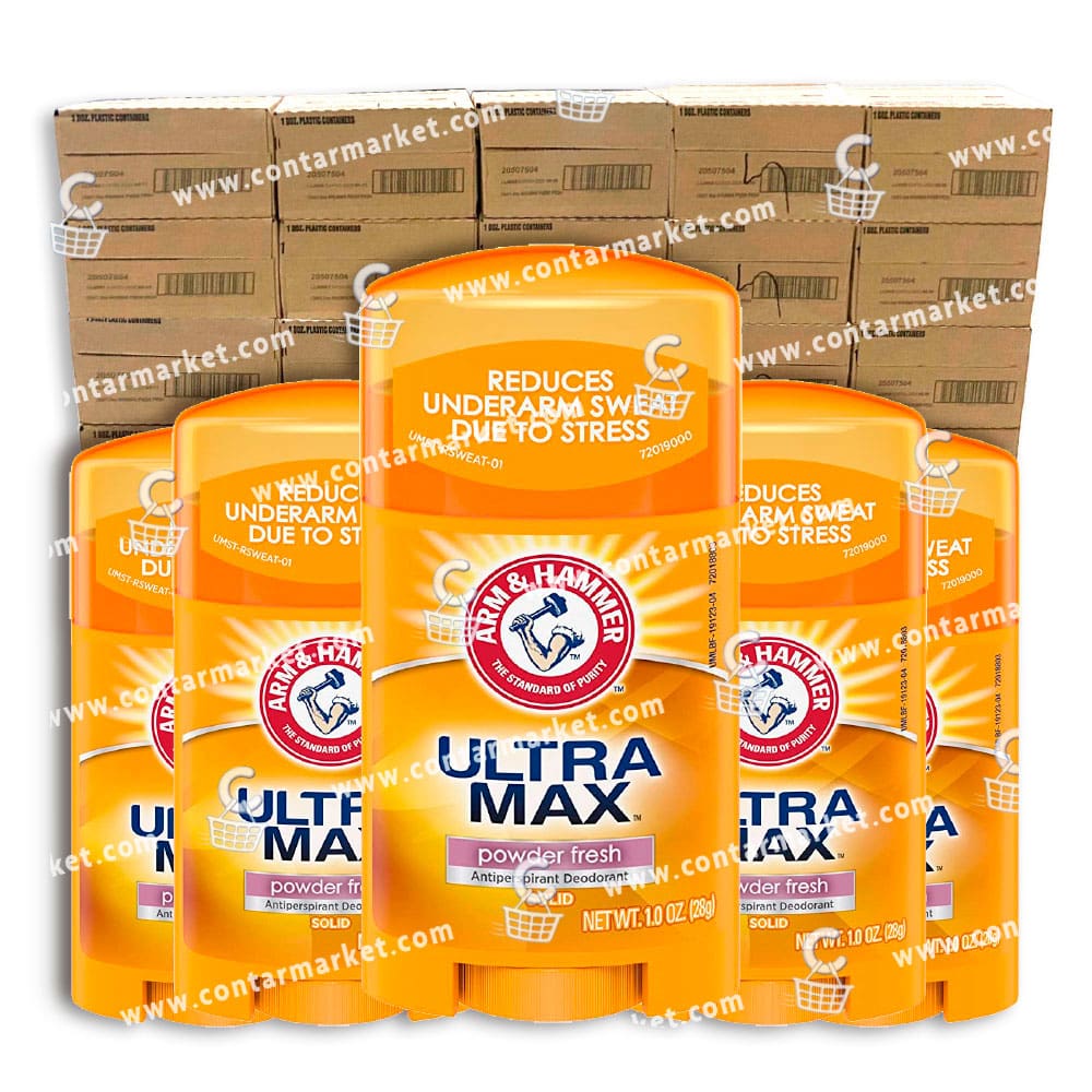 Arm & Hammer Ultra Max Deodorant Powder Fresh Solid 1 Oz - 1800 ct - 150 boxes per Pallet - Deodorant - Arm & Hammer