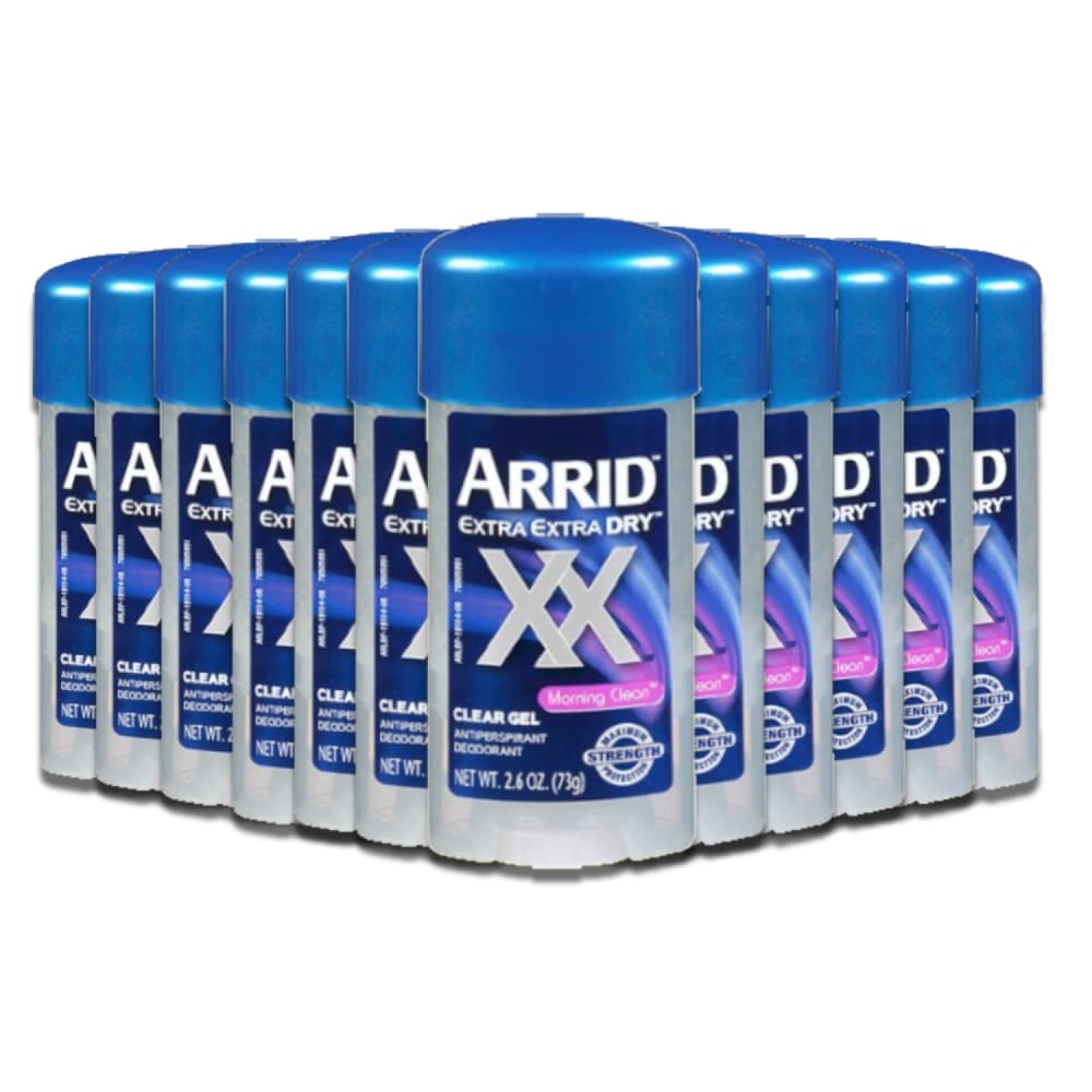 ARRID Extra Dry Morning Clean Gel Antiperspirant 2 6 Oz 12 Pack Arrid extra dry morning clean gel antiperspirant 2 6 oz 12 pack