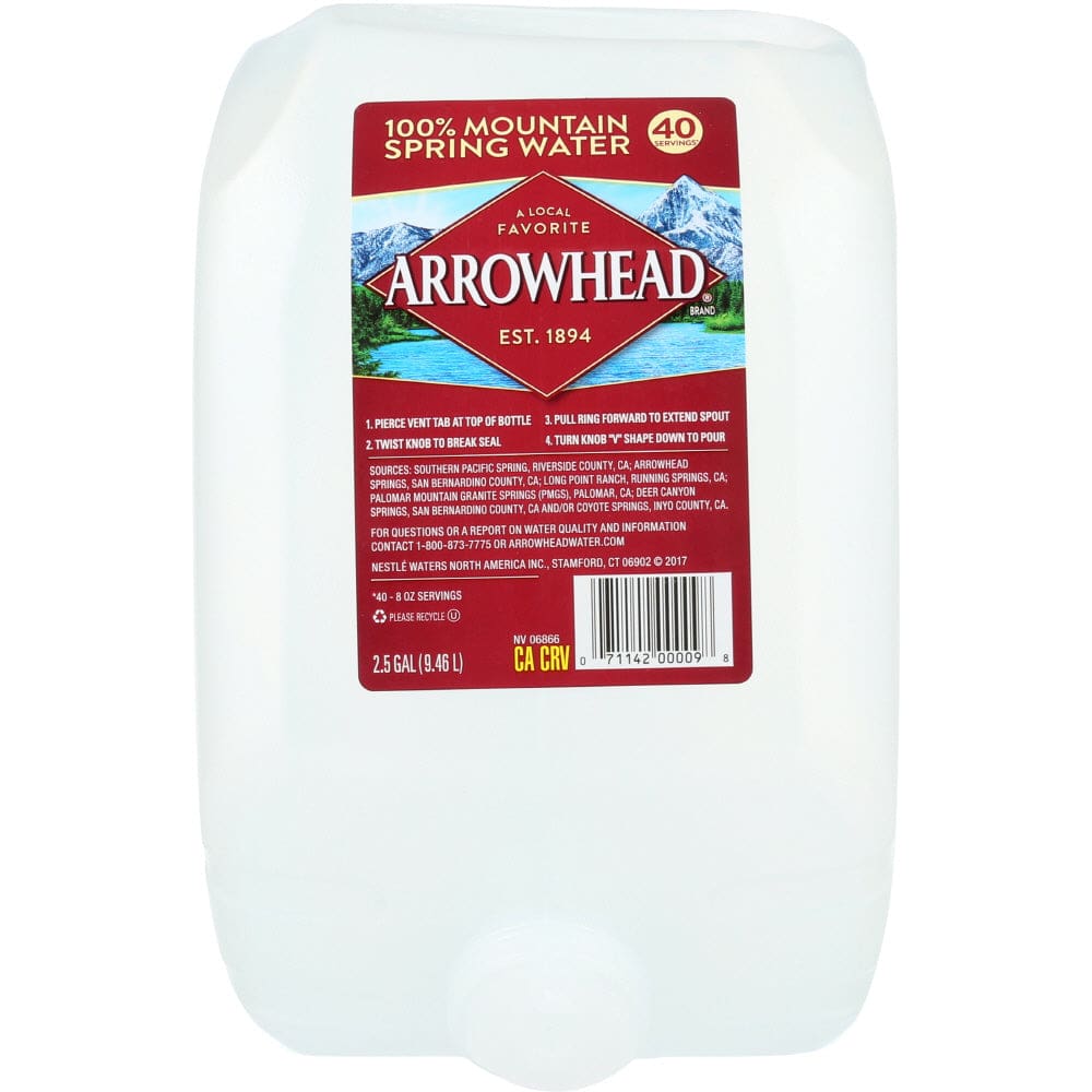 ARROWHEAD WATER: Spring Water 2.5 ga (Pack of 3) - Grocery > Beverages > Water - ARROWHEAD WATER
