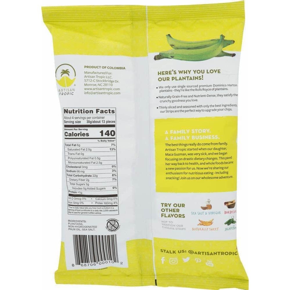 Artisan Tropic Artisan Tropic Plantain Strips Sea Salt, 4.5 oz