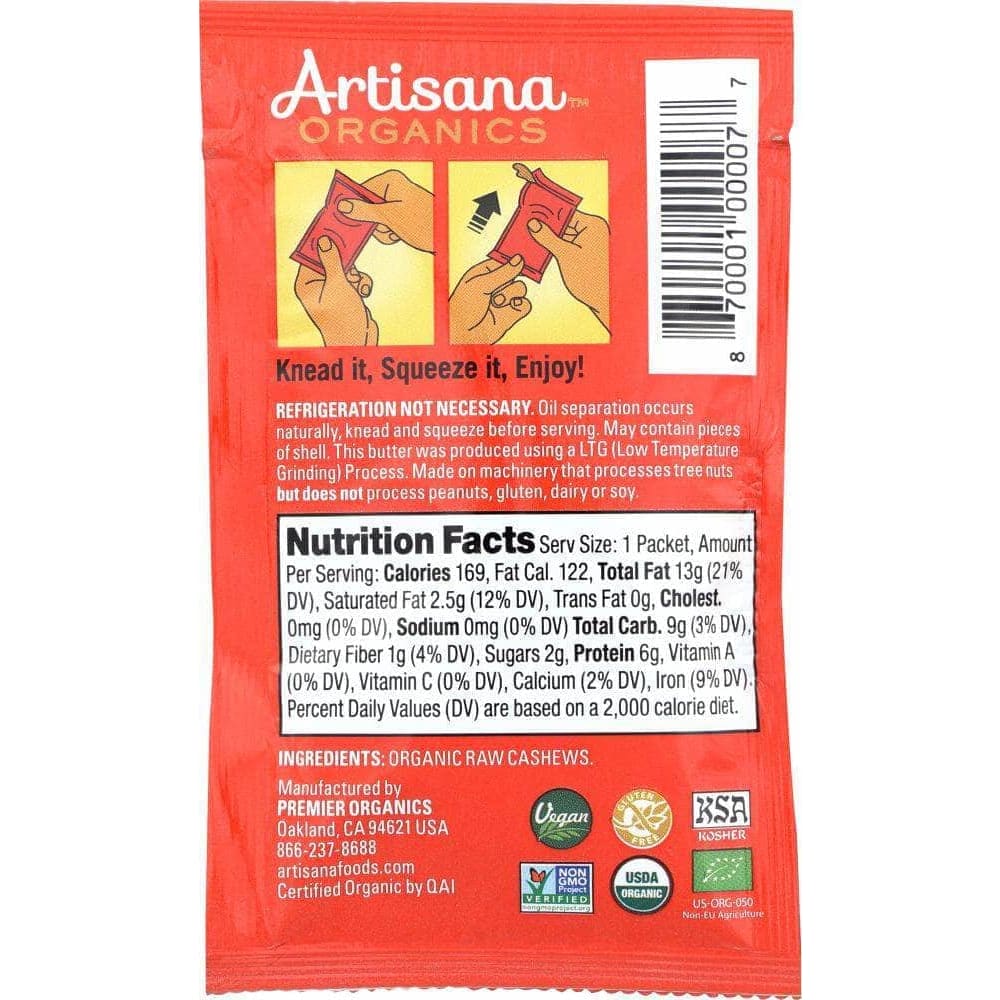 Artisana Artisana Raw Organic Cashew Butter Nut, 1.06 oz