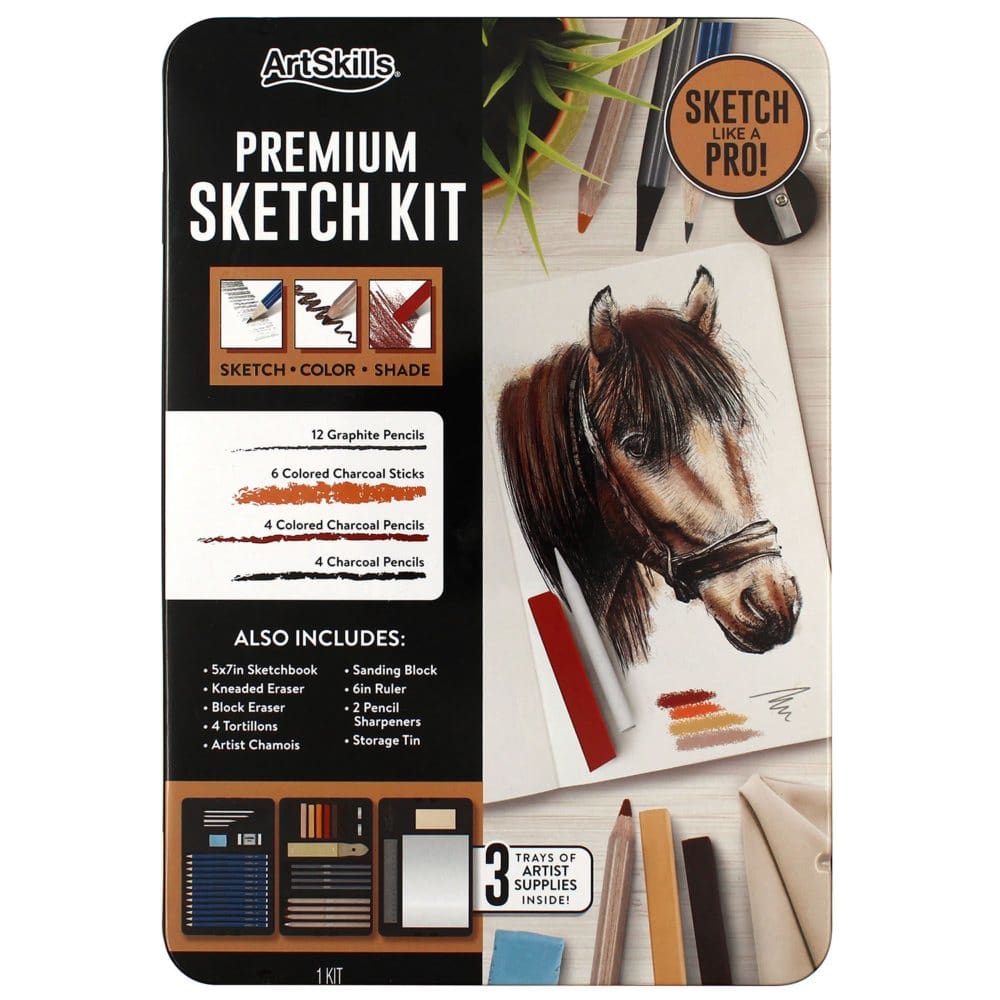 ArtSkills Assorted Premium Sketching and Drawing Kit 39 Pieces - Drawing & Coloring - ArtSkills