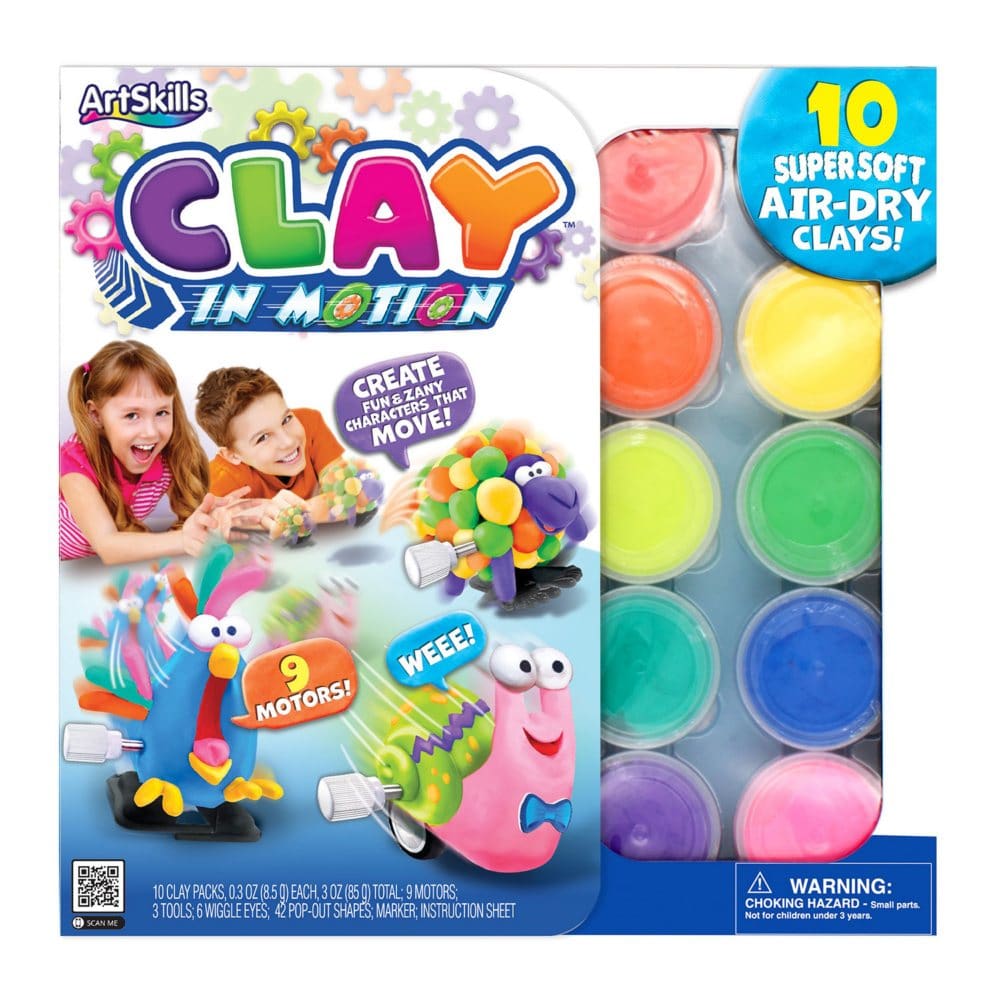 ArtSkills Clay in Motion with Air Dry Clay and Modeling Clay Tools - Crafting & Activity Sets - ArtSkills