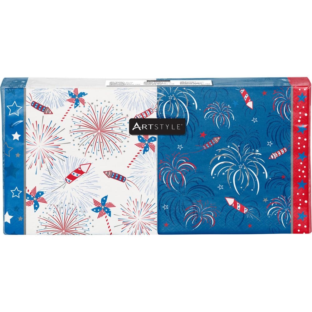 Artstyle 4th of July Fireworks Fun Lunch Napkins 6.5 (200 ct.) - Disposable Tableware - Artstyle