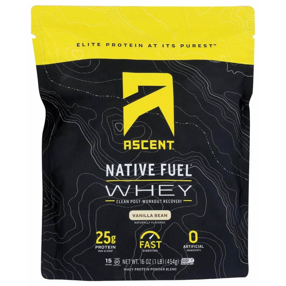 ASCENT Vitamins & Supplements > Protein Supplements & Meal Replacements ASCENT: Whey Protein Native Vanil, 1 lb