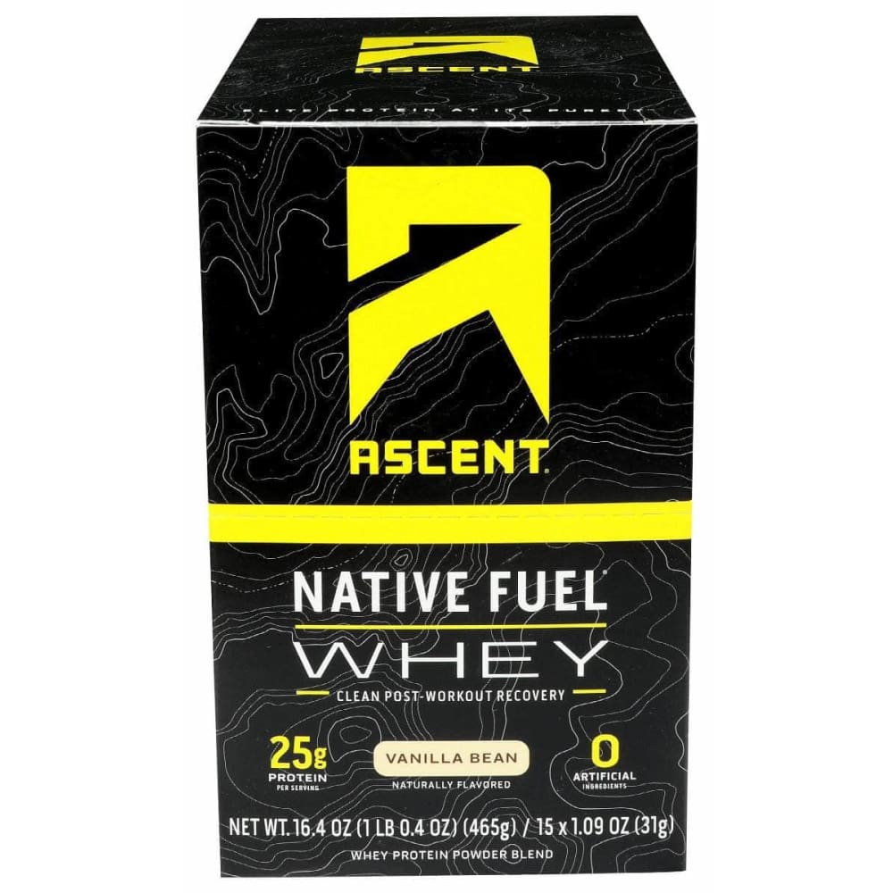 ASCENT Vitamins & Supplements > Protein Supplements & Meal Replacements ASCENT: Whey Prtn Vanilla Bean 15Pk, 6 oz