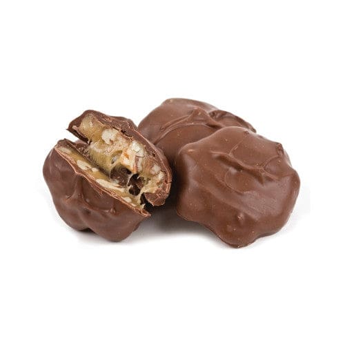 Asher’s Milk Chocolate Pecan Caramel Patties 5lb - Candy/Chocolate Coated - Asher’s