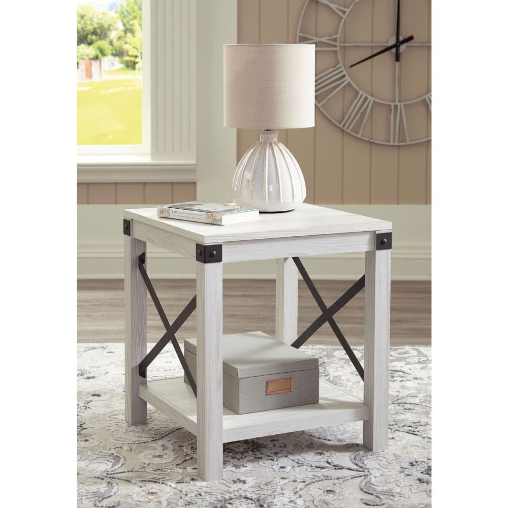 Ashley Ashley Furniture 20 Square End Table - White - Home/Furniture/Living Room Furniture/Accent Furniture/Accent & Coffee Tables/ - Ashley