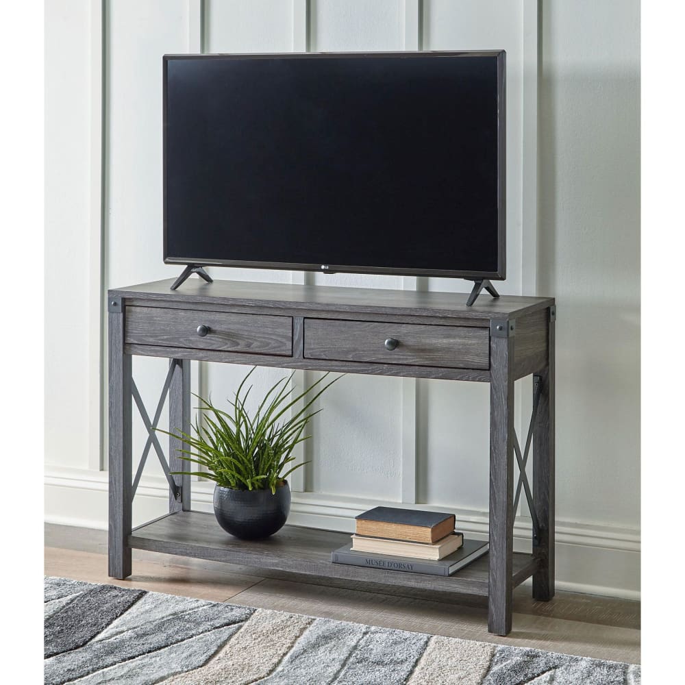 Ashley Ashley Furniture 44 Console Table - Gray - Home/Furniture/Living Room Furniture/Accent Furniture/Accent & Coffee Tables/ - Ashley