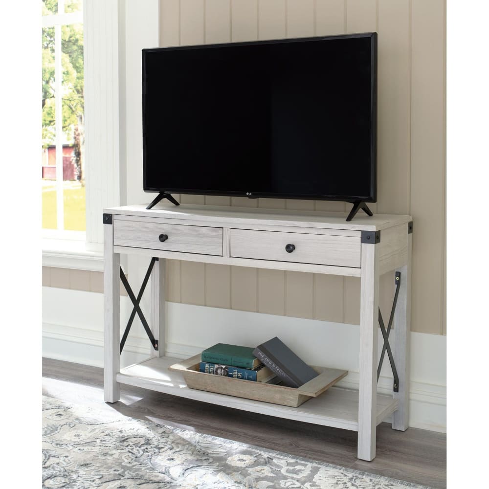 Ashley Ashley Furniture 44 Console Table - White - Home/Furniture/Living Room Furniture/Accent Furniture/Accent & Coffee Tables/ - Ashley