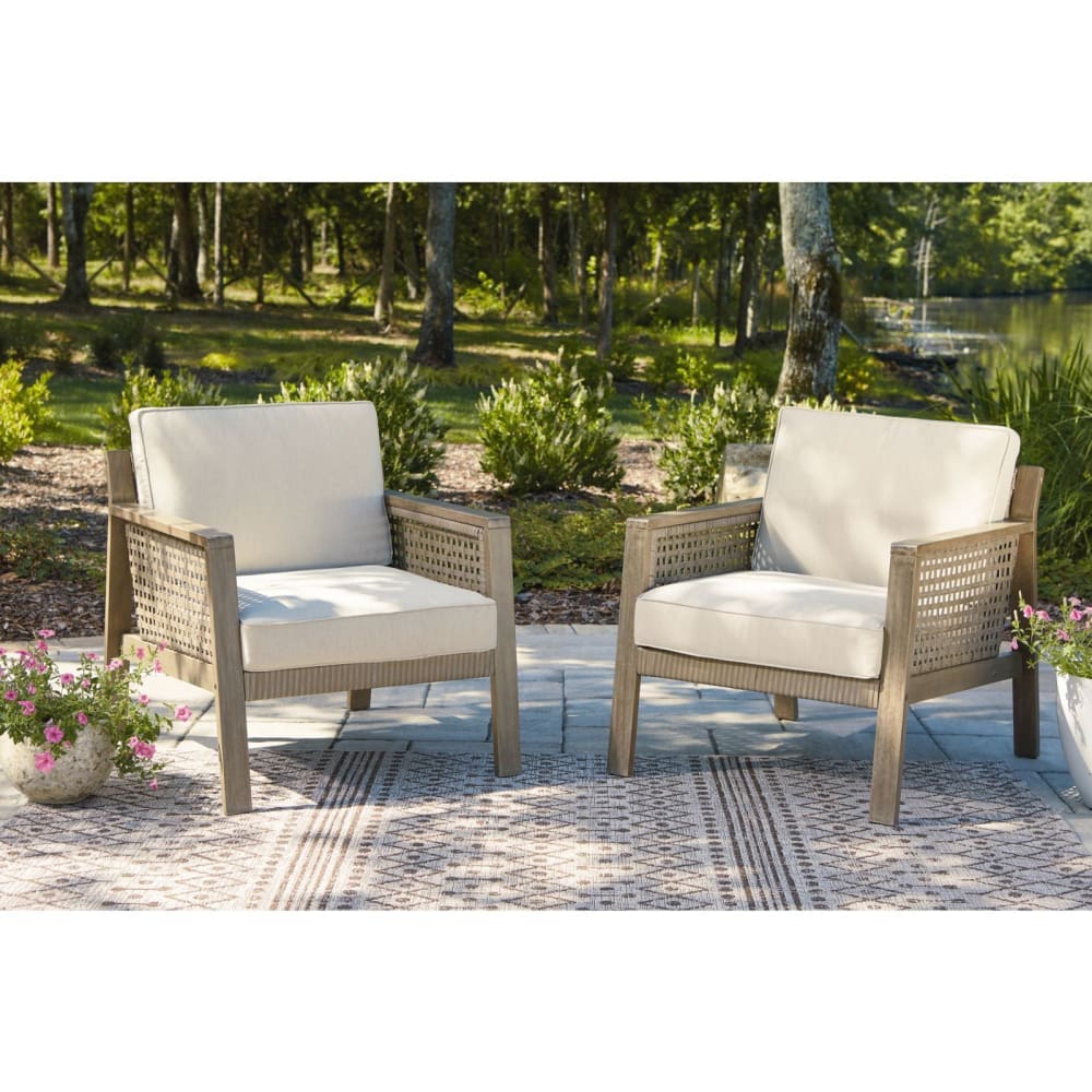 Ashley Furniture Barn Cove Lounge Chair with Cushion 2 ct. - Home/WOW Days Deals/WOW Days Outdoor Deals/ - Signature Design by Ashley