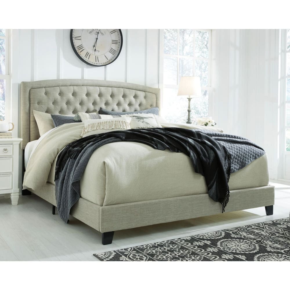 Ashley Furniture Ashley Furniture Jerary Queen Size Upholstered Bed - Gray - Home/Furniture/Bedroom Furniture/Beds & Bed Frames/ - Ashley