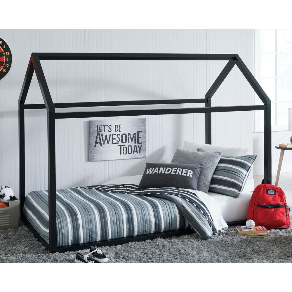 Ashley Ashley Furniture Twin Size House Bed Frame - Black - Home/Furniture/Bedroom Furniture/Beds & Bed Frames/ - Ashley