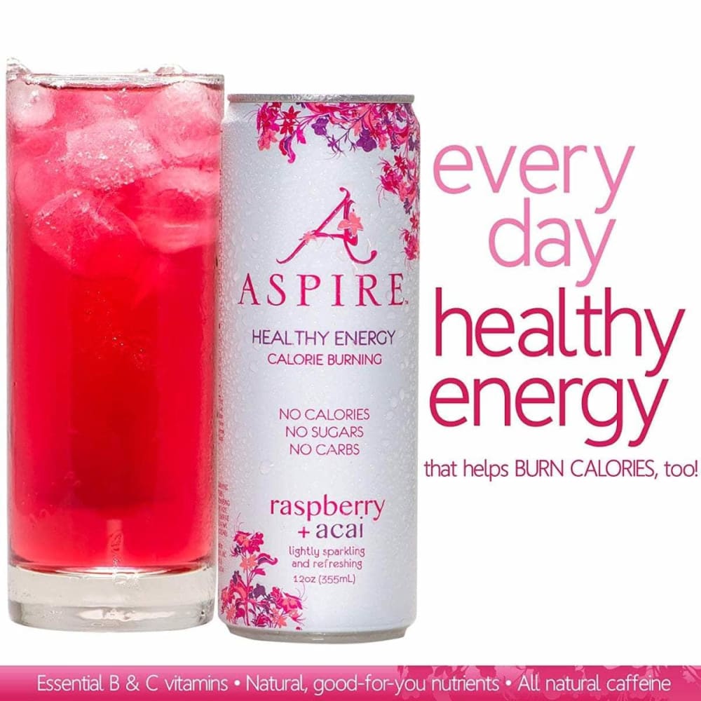 Aspire Aspire Raspberry Acai Healthy Energy Drink, 12 fl oz