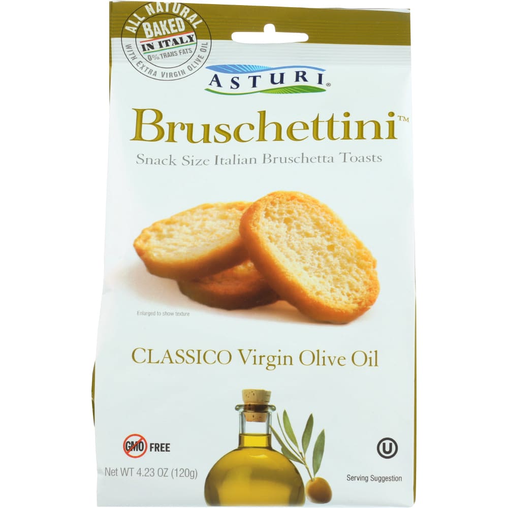 ASTURI: Bruschettini Classico Virgin Olive Oil 4.23 oz (Pack of 5) - Crackers > Crispbreads & Toasts - ASTURI