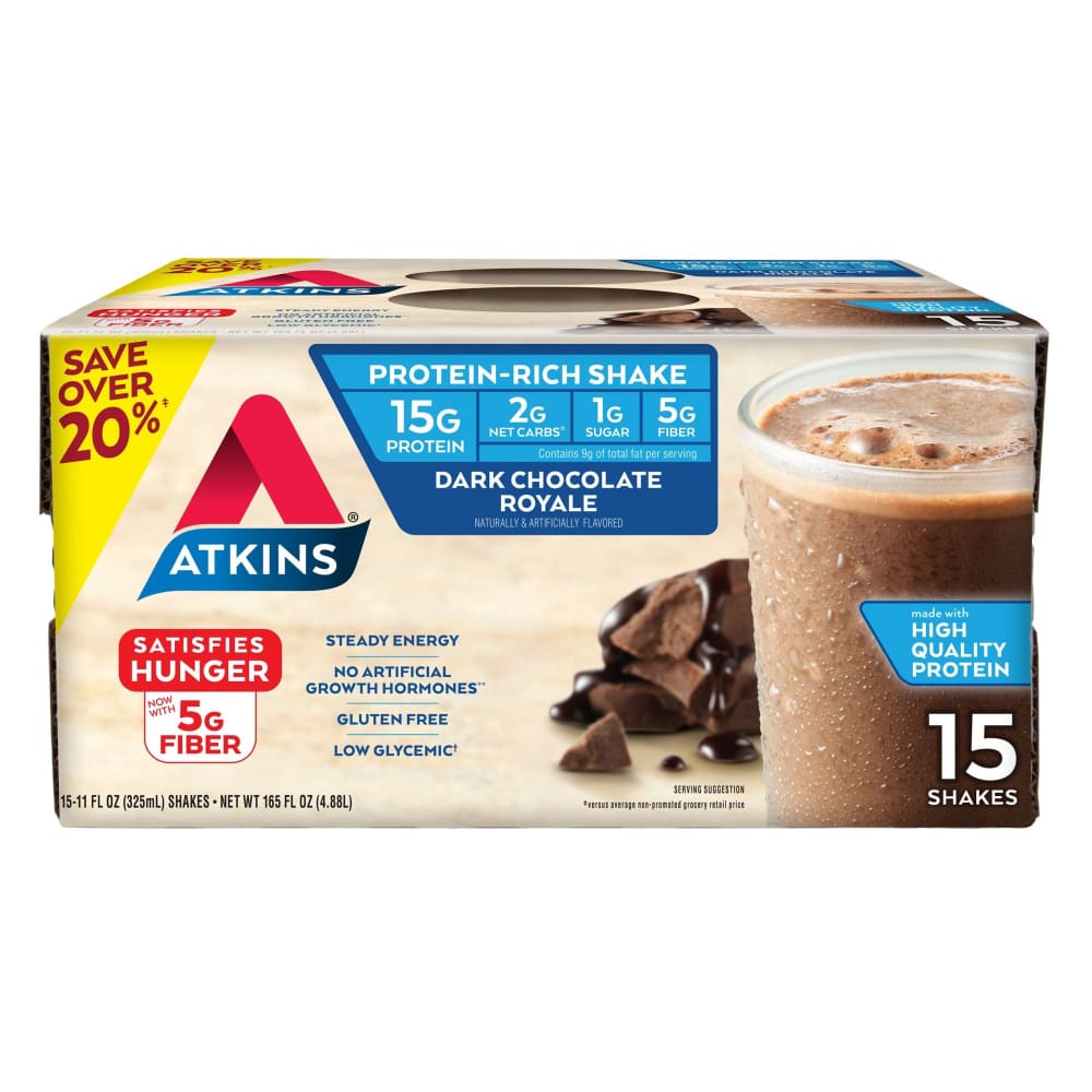 Atkins Dark Chocolate Shake 15 ct. - Atkins