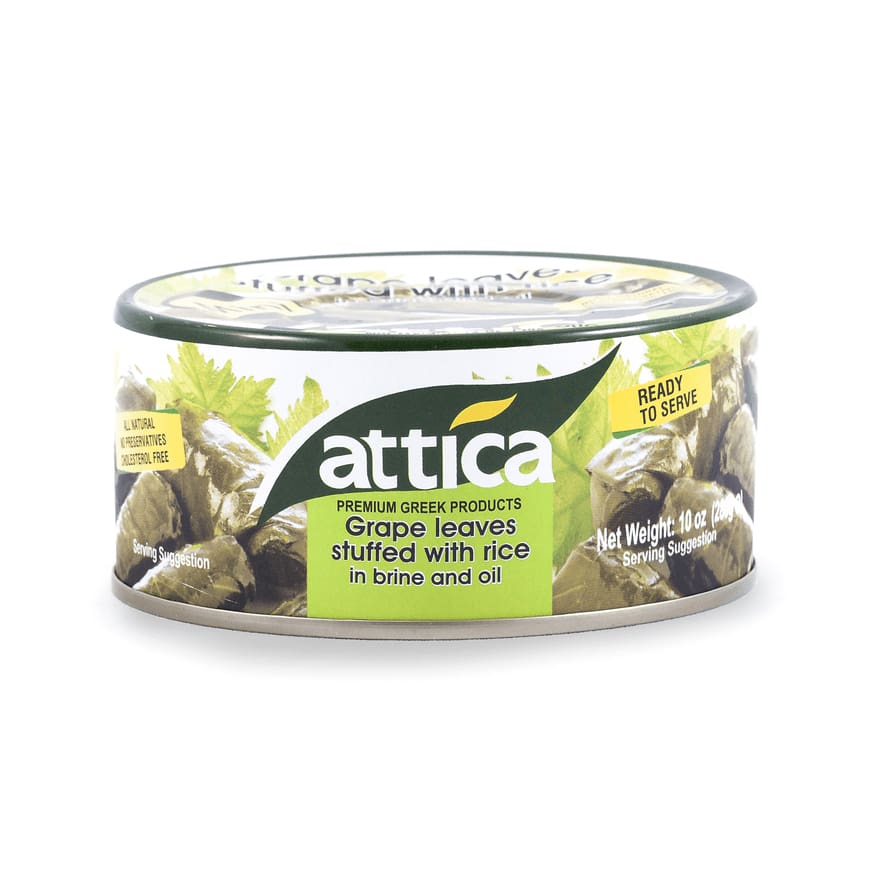 ATTICA Grocery > Meal Ingredients > Canned Food ATTICA: Grape Leaves Stuffed With Rice, 10 oz