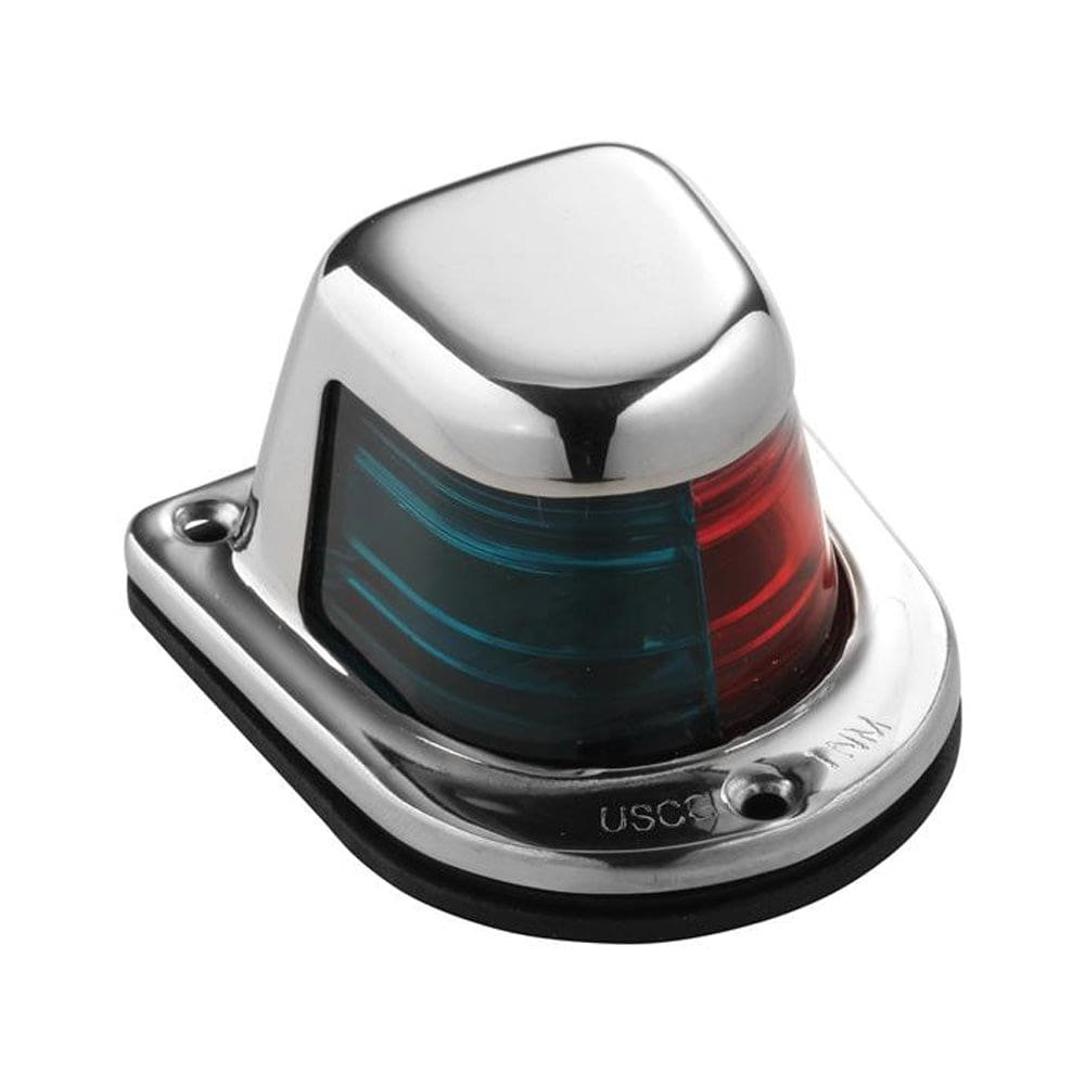 Attwood 1-Mile Deck Mount Bi-Color Red/ Green Combo Sidelight - 12V - Stainless Steel Housing - Lighting | Navigation Lights - Attwood