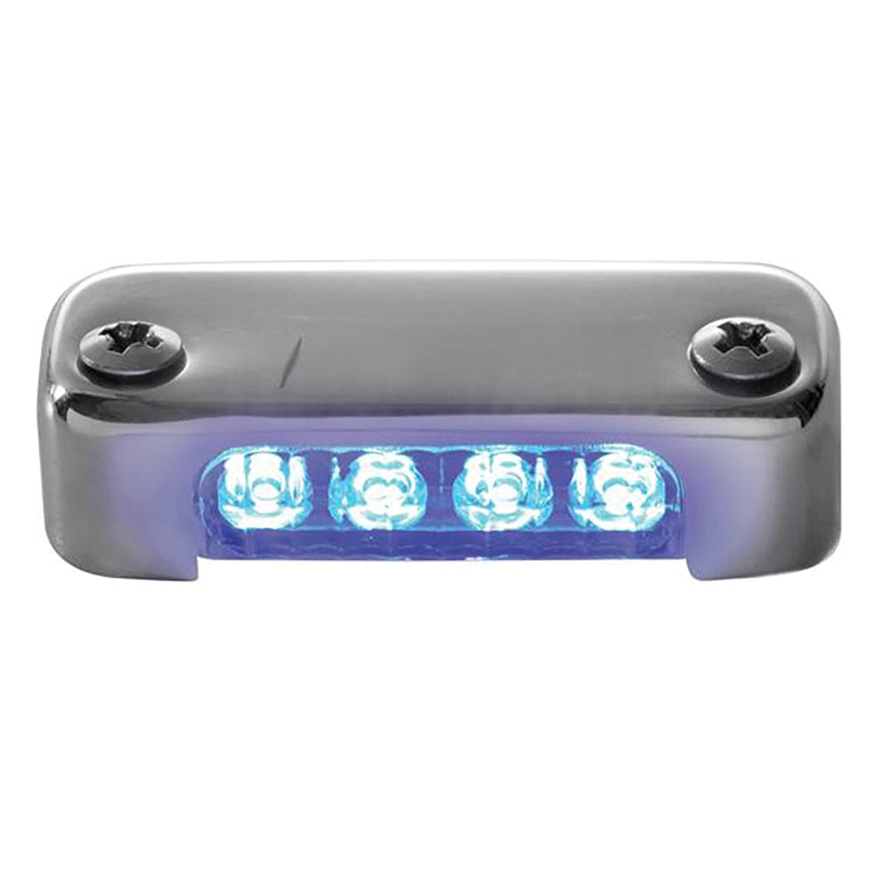 Attwood Blue LED Micro Light w/ Stainless Steel Bezel & Vertical Mount - Lighting | Interior / Courtesy Light - Attwood Marine