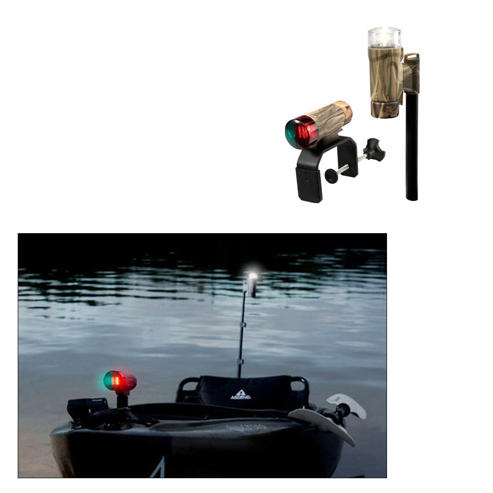 Attwood PaddleSport Portable Navigation Light Kit - C-Clamp Screw Down or Adhesive Pad - RealTree® Max-4 Camo - Lighting | Navigation Lights