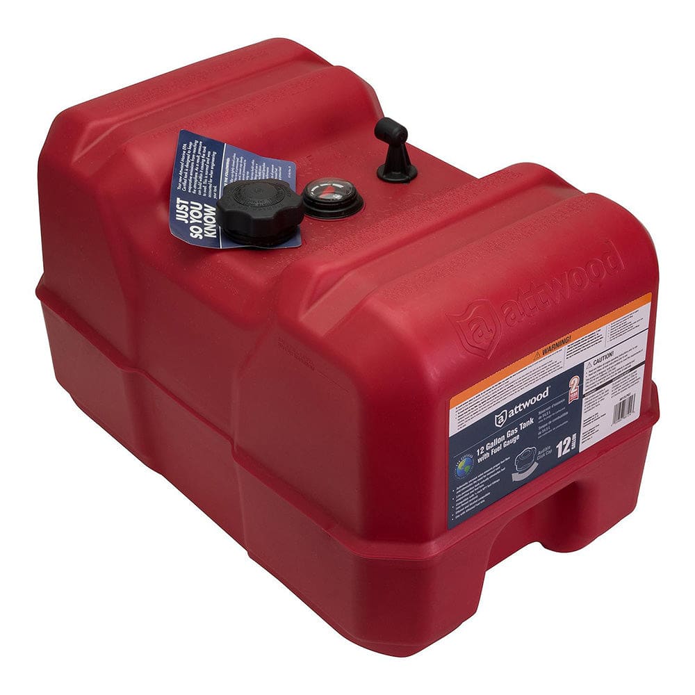 Attwood Portable Fuel Tank - 12 Gallon w/ Gauge - Boat Outfitting | Fuel Systems - Attwood Marine