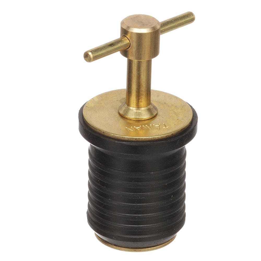 Attwood T-Handle Brass Drain Plug - 1 Diameter (Pack of 4) - Marine Plumbing & Ventilation | Fittings - Attwood Marine
