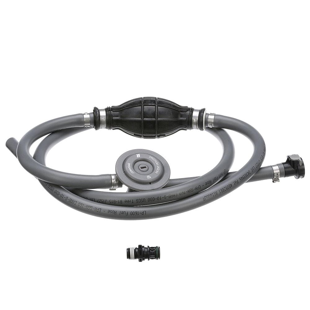 Attwood Universal Fuel Line Kit - 3/ 8 Dia. x 6’ Length w/ Sprayless Connectors & Fuel Demand Valve - Boat Outfitting | Fuel Systems -