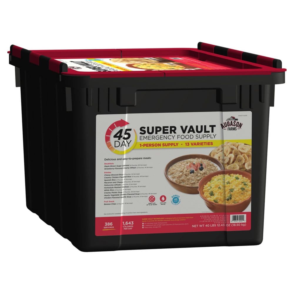 Augason Farms 45-Day Super Food Vault (1 person) - Emergency Food Kits - ShelHealth