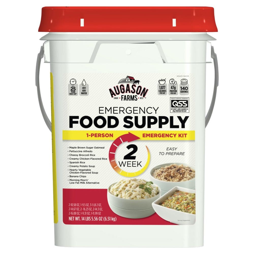 Augason Farms Emergency Food Supply (2-Weeks 1-Person) QSS Certified - Emergency Food Kits - ShelHealth