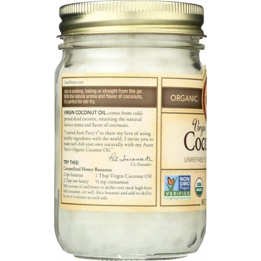 Aunt Pattys Aunt Patty Coconut Oil Extra Virgin Org 12 oz