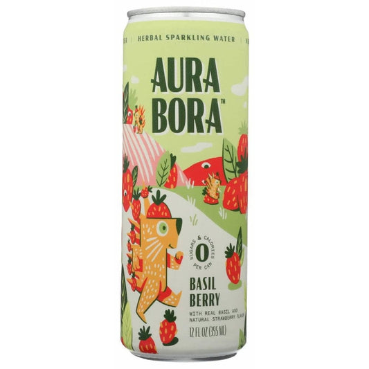 AURA BORA Aura Bora Water Sprkl Basil Berry, 12 Fo